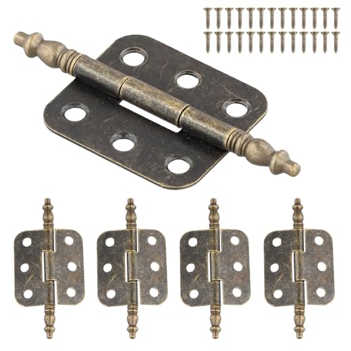 4pcs Bisagras Madera, Bisagras Antiguas y de Metal de Hierro, Puertas y Gabinetes, Adecuados para Muebles, Hardware, Armarios y Cajones