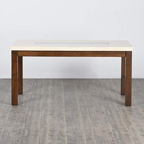 Image of Home Centre | Harmony | Faux Marble Top | 6 Seater Tables | Beige | 1 Year Warranty
