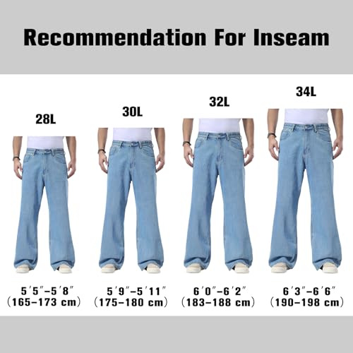 Plaid&Plain Men's Hip Hop Baggy Jeans Casual Wide Leg Y2k Skateboard Vintage Denim Pants Streetwear3