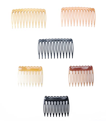 Ruwado 6 Pcs Hair Side Comb With 9 Teeth 12 Teeth Multi Size French Plastic Vintage Hair Clips Accessories For Women Girls Fine Long Short Hair Diy Hair Decorative Supplies #TOP10