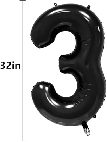 Miniatura 5 de Globos negros del número 54 de 32 pulgadas, 2 unidades, adultos, asistentes a fiestas, celebrantes, cumpleaños, bodas, despedidas de soltera,