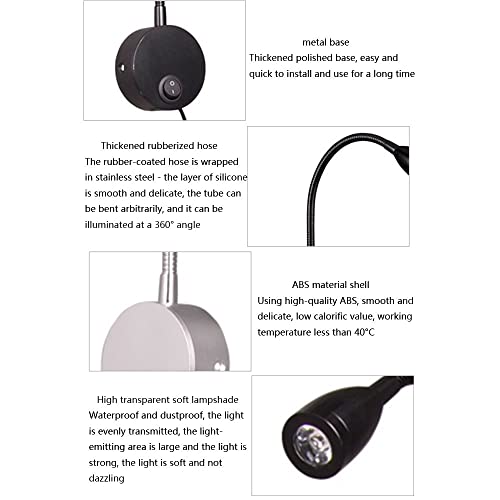 Foco led tipo manguera flexible con aplique de pared integrado 7