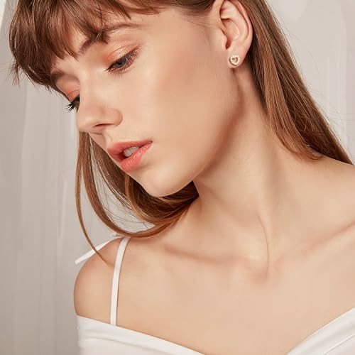 Thunaraz 81Pairs Small Stud Earrings Set for Women Men Triangle Circle Bar Star Moon Geometric Leaf Arrow Flower Bow CZ Ball Faux Pearl Hoop Dangle Earrings Set3