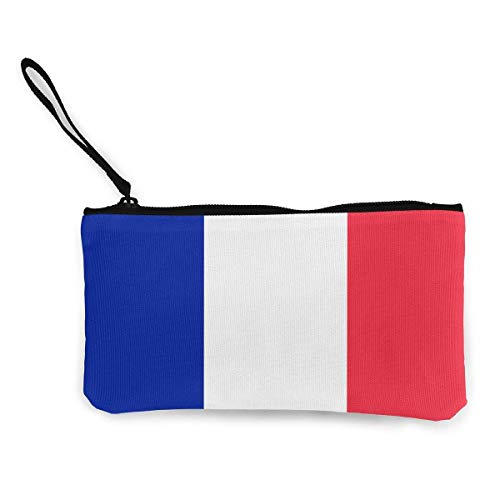 Preisvergleich Produktbild Gpedadf13 Unisex Frankreich Flagge Brieftasche Münzgeldbörse Leinwand Reißverschluss Briefpapier Wechselbeutel zum Abhängen