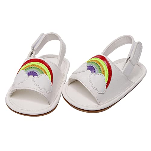 Infant Boys Girls Open Toe Rainbow Shoes First Walkers Shoes Summer Toddler Flat Sandals Kid Sandals
