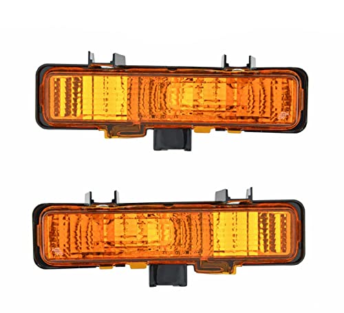 I-MATCH AUTO PARTS Set of 2 Driver and Passenger Side Front Parking Light Lens and Housing For 1982-1993 GMC S15, Chevy S10 Blazer 5976643 5976644 GM2520109 GM2521109