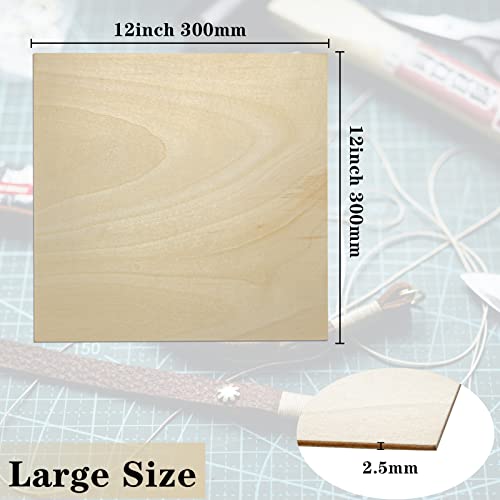 Gdgdsy Basswood Sheets 12 X 12 Inch Unfinished Balsa Wood Sheets For Laser Cutting, Drawing Painting, Wood Engraving, Etc.(10 Pcs) #TOP1