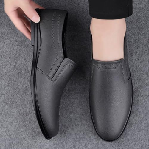Men's Slip On Round Toe Solid Formal Shoes Shoes Dress Oxford for Men PU Leather Oxford Shoes Resistant Non Slip Block Heel Anti-Slip Low Top Outdoor4