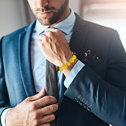 6 Pcs Feng Shui Pixiu Good Luck Bracelets for Men Women Black Obsidian Pixiu Wealth Bracelet Good Luck Charms Bead Bracelets Adjustable Mens Pixiu Bracelet Set2