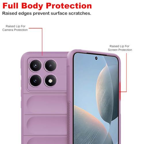 Image of amazon basics Mobile Cover for Poco X6 Pro 5G / Mi Redmi K70E 5G | Full Camera Protection | Liquid Silicon Case | Flexible Bumper Case for Poco X6 Pro 5G / Mi Redmi K70E 5G (Purple)
