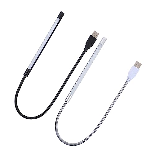 Holibanna 2Pcs USB Reading Light Gooseneck LED Lamp for Laptop Touch Control Night Light Flexible Design for Reading Working Camping