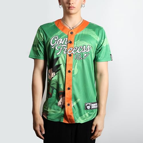 Camiseta de béisbol de manga corta verde Hunter X Hunter Gon Freecss miniatura 2