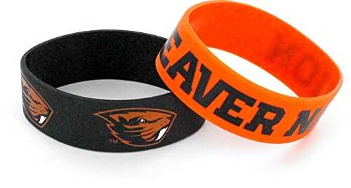 NCAA Oregon State Beavers Silicone Rubber Bracelet, 2-Pack