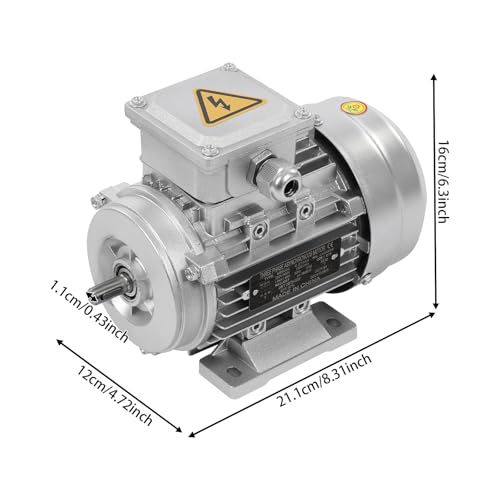 Moteur électrique asynchrone 370W triphasé arbre 11mm pour machine - 2