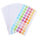 FUNOMOCYA 10 Blatt Selbstklebende Bunte Lochverstärker Aufkleber mit Farbigen Ringen pro Robuste Papier lochverstärkung für Gelochte Lose Stabile Haftung Vielseitig Dekorativ und