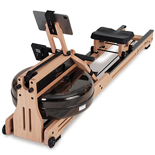 SportPlus Rudergerät Aus Massiv-Eiche - Wasser Rudermaschine Bis 150kg