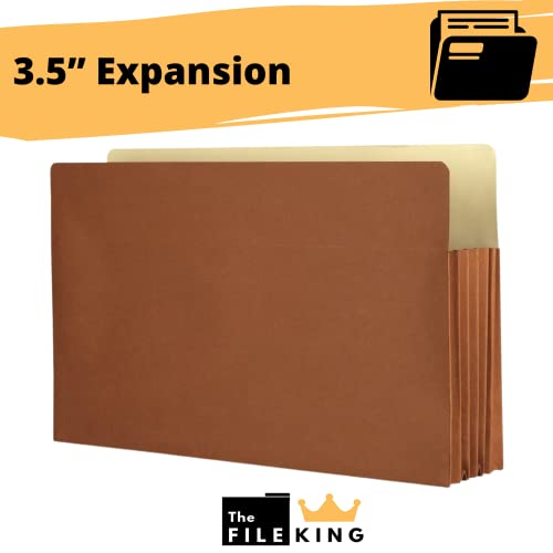 The File King Expanding Accordion File Folder | Letter Size | Box Of 50 Redropes | 3.5” Expansion | Store And Organize Papers | Keep Records In One Place | Save Time Searching #TOP2
