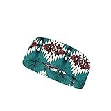 Xoenoiee Native American Tribal Geometric Pattern Workout Headbands for Women Men, Unisex Sports Head Bands Sweatband for Running Yoga Gym Football Baseball, Non-Slip