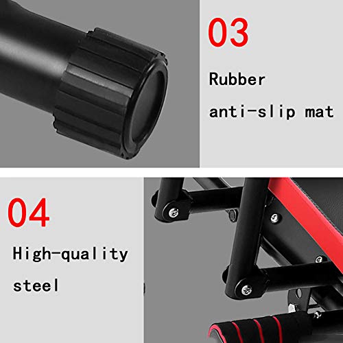 Opvouwbaar Abdominale Trainer, Bench voor Home Gym Training met trekkoord en schuim Roller, Kunnen uitvoeren oefeningen voor de buik, rug spieren. - Image 8
