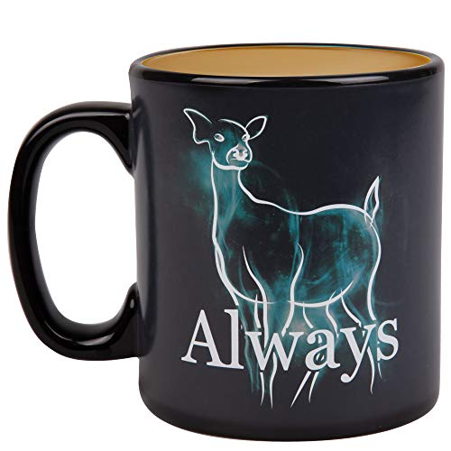 Harry Potter Always Heat Reveal Coffee Mug, 20 oz - Severus Snape Doe Patronus Design Activates With Heat - Great Gift For Any Harry Potter Fan