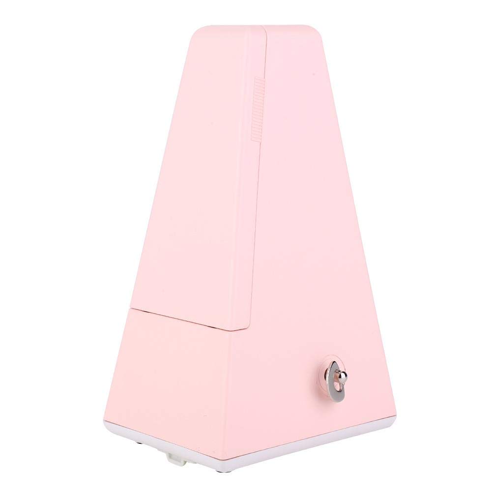 Strumenti metronomo meccanici di precisione in metallo Accessori per strumenti musicali per metronomo per pianoforte, chitarra, batteria, violino, strumento per tutti gli usi(Rosa)