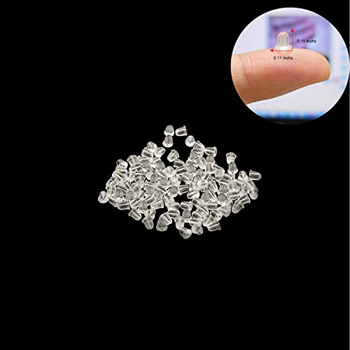 Silicone Earring Backs Earring Backings 600 Pcs Soft Clear Ear Safety Back Pads Backstops Clutch Stopper Replacement For Fish Hook Earring Studs Hoops, Diameter 4Mm #TOP1
