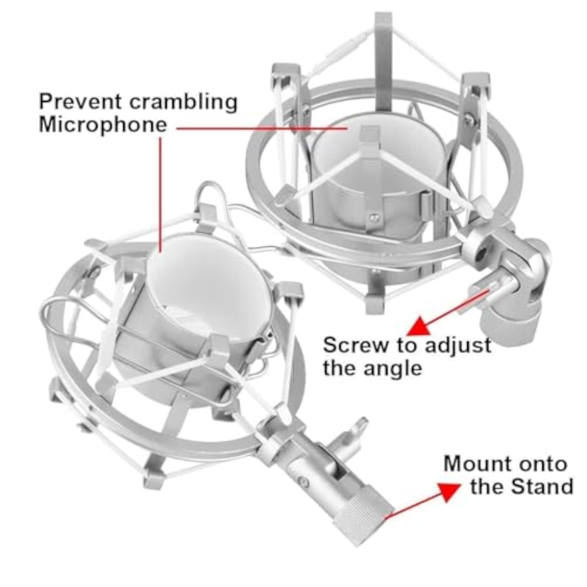 Studio Microphone Shock Mount for Condenser Mics
