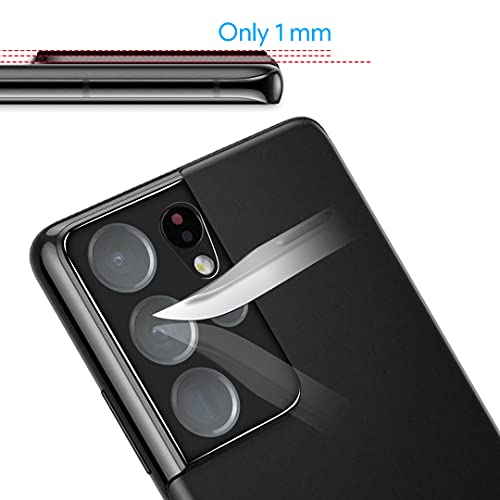 Tauri [2 + 2 Pack Compatible With Samsung Galaxy S21 Ultra 5G 6.8 - Inch 2 Pack Flexible Tpu Film Privacy Screen Protector + 2 Pack Camera Lens Protector Support Fingerprint Unlock Bubble Free #TOP5