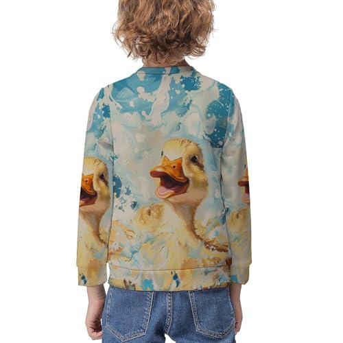 Happy Duck2Children's Casual Pullover Sweatshirt Loose Fit10-12Y2