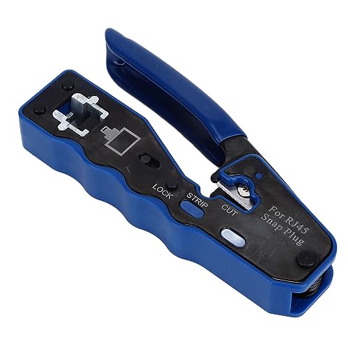 Hand Crimping Pliers, Crimp Tool Kit Pass Thru Ethernet Crimper, Crystal Head Crimper Network Cable Stripper, Ethernet Cutting Tool