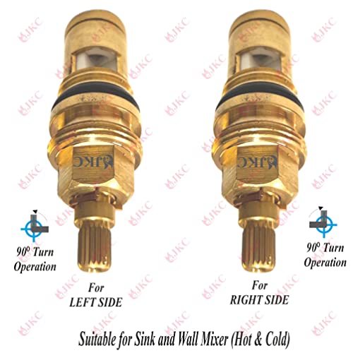 JKC Jaguar Tap Spindle for Water tap Spares and Accessories Parts for Jaquar Type Tap (Marvel Type) (Left & Right for Sink and Wall Mixer)