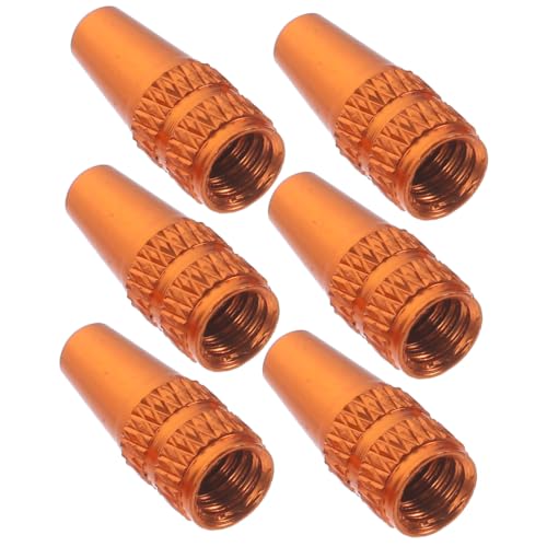 Cubiertas de válvula de bicicleta naranja para montaña y carretera miniatura 7