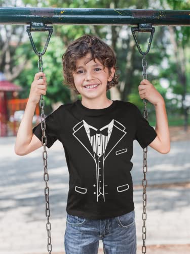 Kropsis Tuxedo Classic with Bowtie Vest Party Wedding Youth T-Shirt2