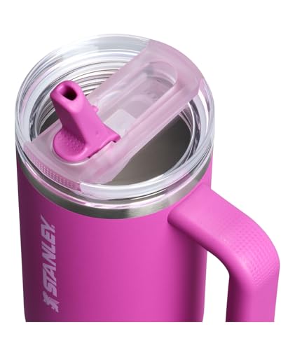 Image of STANLEY Quencher ProTour Flip Straw Tumbler with Leakproof Lid 30 oz | Built-In Straw & Handle | Cupholder Compatible for Travel | Insulated Stainless Steel Cup | BPA-Free | Dark Blossom