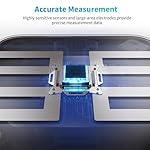 NLV Smart Scale for Body Weight, Digital Bathroom Scale LED Display, BMI, Body Fat, Muscle Mass 18 Body Composition Monitor Health Analyzer Sync Apps, High Accuracy, Save Space, 396lbs (Black)