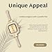 Halukakah Kids' Sparkling Diamond Watch - 18k Real Gold Plated - Gold Rectangle Dial - Quartz Adjustable Stainless Steel Wristwatch - Suitable for Boys and Girls