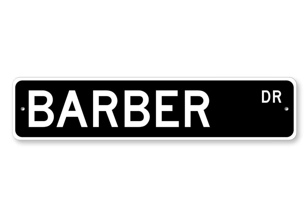 Inga Barber, Barber decor, Barbershop sign, Barbershop decor, Custom Metal Sign 40x10 cm