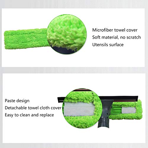 3 em 1 Janela spray de limpeza raspador frasco de spray limpador pano de microfibra Pad Vidro da lim