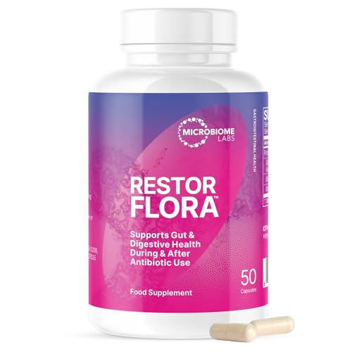 Microbiome Labs Restorflora Probiotics for Digestive Health - Gut...