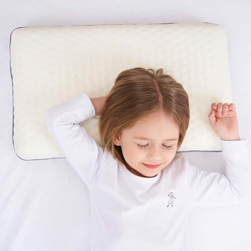 SIKAINI Kinderkissen Memory Schaum Kinder Kissen Oeko-Tex Hypoallergenic Kissen Kinder kinderkissen flach 3-10 Jahre