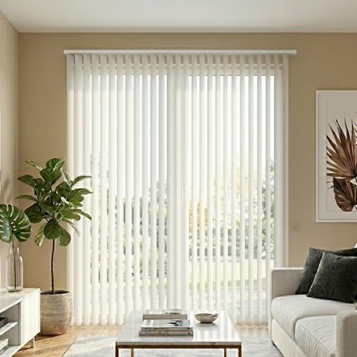 Genérico Persianas Venecianas Privacidad Cortina Lamas Verticales Opaco Estores Verticales Térmico Cortina Corredera Protección Solar Regular La Luz para Dormitorios Oficina(170cmW x 300cmH)