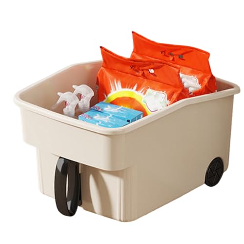 Rukjmqi Boîte de Rangement avec Poignée | Panier de Rangement à Tiroir pour Cuisine avec Poignée | Conteneurs à Tiroir Grande Capacité pour Appartement Cuisine Réfrigérateur Bureau Chambre