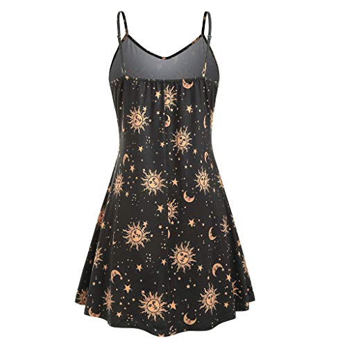 Robe sans manches imprimée avec col rond et coupe fluide
