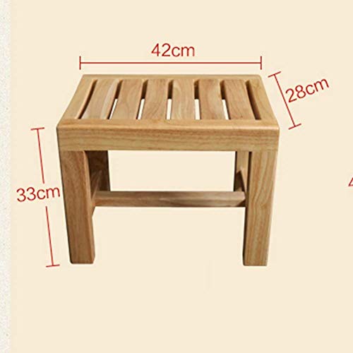 Taburete de baño de madera seguro para ancianos y ducha cómoda 3