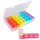 Einfach zu tragen: Die Größe der täglichen Box beträgt nur 17.5 × 10.5 × 2.5 cm. Kann einfach in eine Tasche oder Handtasche gesteckt werden.