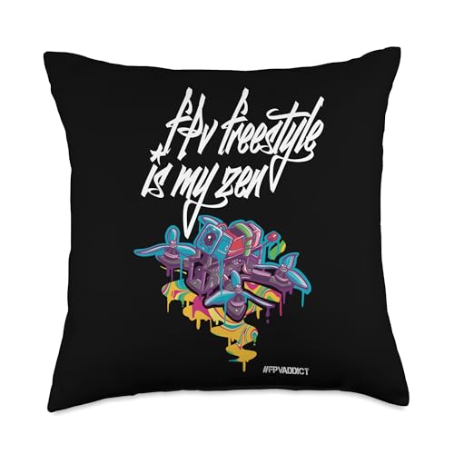 FPV Freestyle Is My Zen Copter Pilot First Person View Drone Throw Pillow