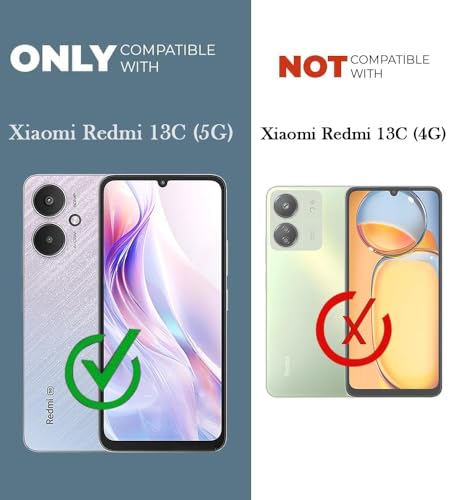 Image of Jkobi Lifetime Anti-Yellow Clear Back Case Cover for Redmi 13C 5G (Sleek Hard Crystal | Shockproof and Camera Protection)