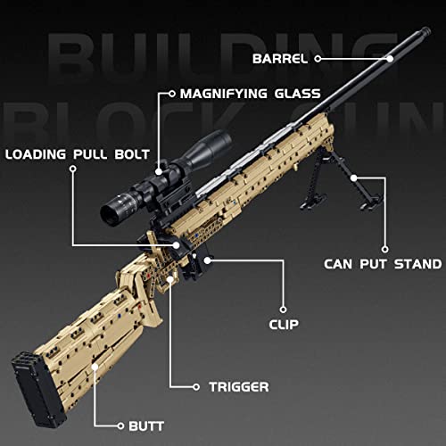 Caseier MODEL GUN BUILDING BLOCKS SET 1:1 M24 Building Bricks Collection thumb #2