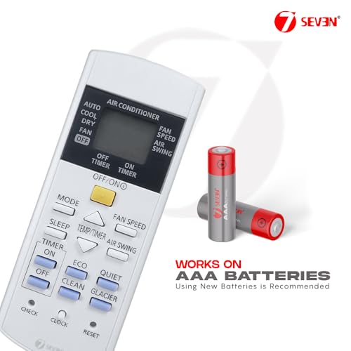 Image of 7SEVEN Compatible with Panasonic AC Remote Control Model 29F Suitable for 1 1.5 2 Ton Split and Window Air Conditioner - Match Each Key by Key Exactly with Existing AC Remote Function