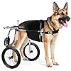 Silla de ruedas para perros todo terreno para patas traseras, ligera y ajustable para perros medianos a grandes, ayuda de movilidad fácil de montar